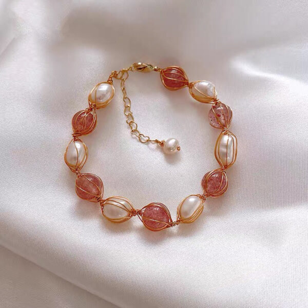 Pearl Pink Quartz Bracelet